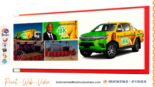 Campagne de communication IBK sur véhicule