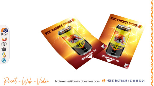 Visuel publicitaire ROC Energy Drink