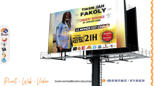 Affichage événementiel pour Tiken Jah Fakoly